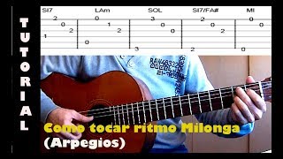 COMO TOCAR MILONGA - Arpegios chords