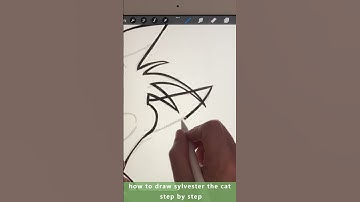 How to Draw Sylvester the Cat Step by Step #shorts #drawing #howto #sylvesterthecat