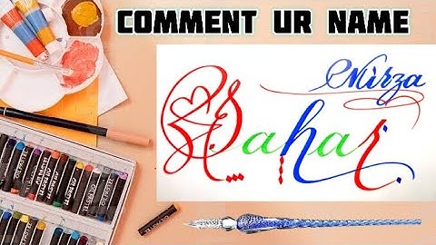 Sahar Mirza Name Signature Calligraphy Status | How to Draw, Cursive Calligraphy with Cut Marker