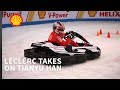 Charles Leclerc races an Ice Kart in Shanghai