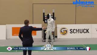 2020 108 T08 03 M E Individual Heidenheim GER WC GREEN BOREL Yannick FRA  vs PARK Sangyoung KOR