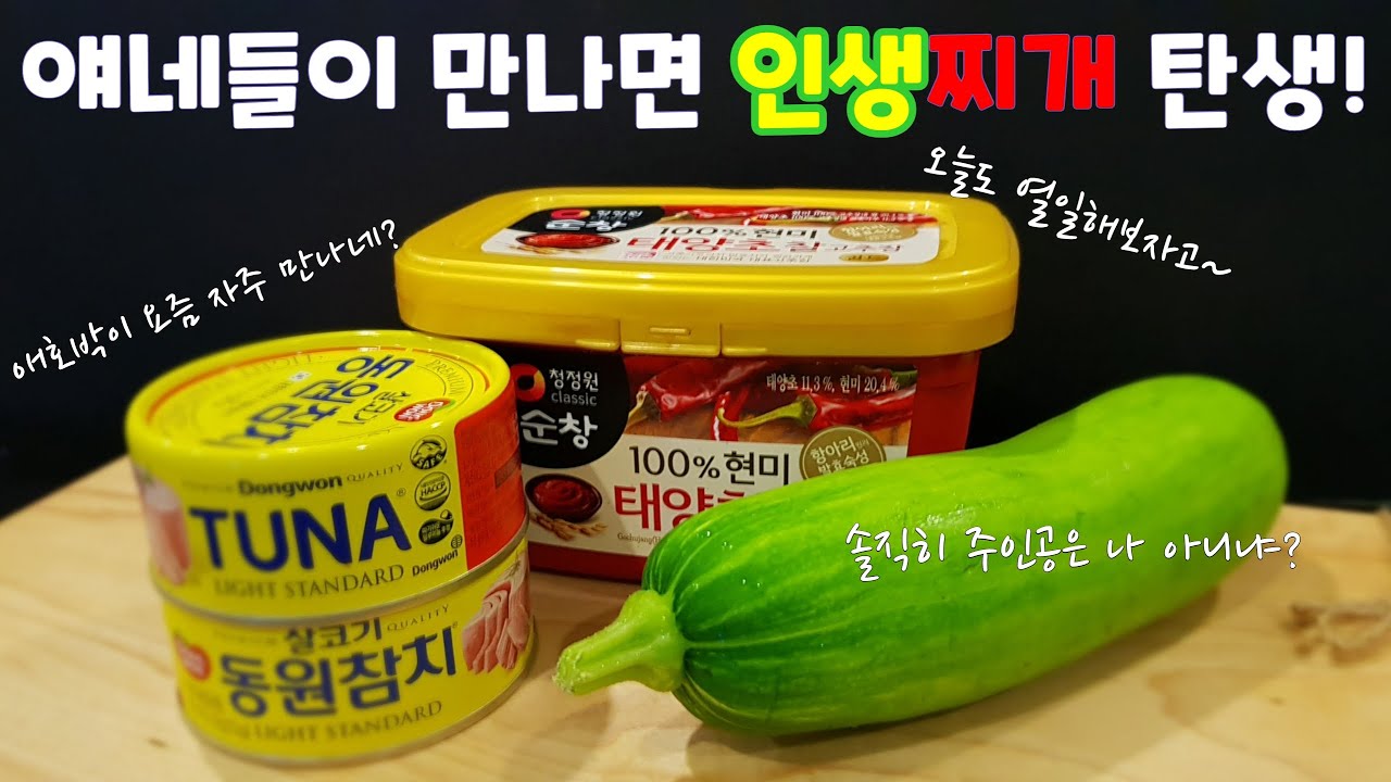 애호박참치고추장찌개