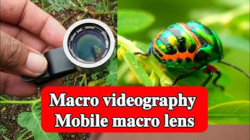 Macro videography, video with a mobile camera and macro lens