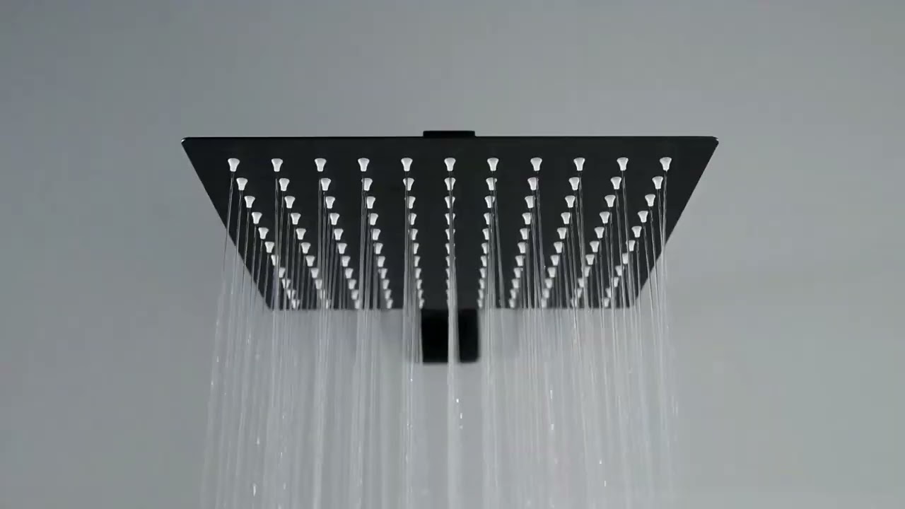 Rainfall Shower Head 8"/10"/12" Square Bathroom Ultrathin Rain Top Sho