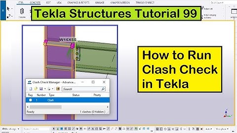 Tekla Structures Tutorial 99 | How to Run Clash Check in Tekla