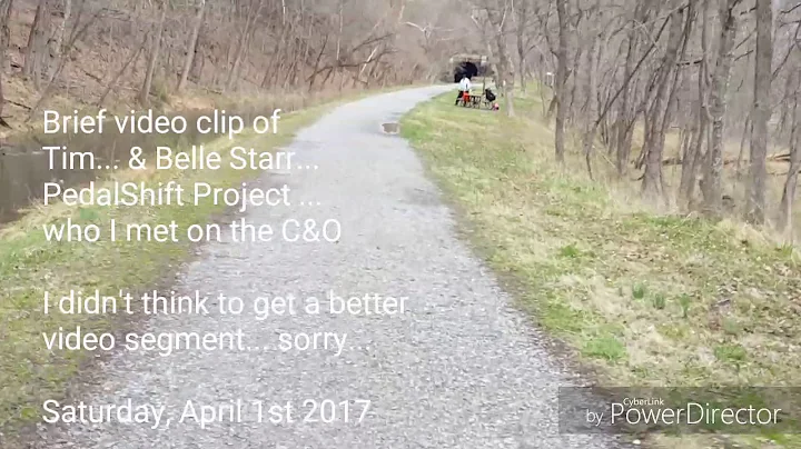 JourneyonaBike #5.17 ADDED CLIP- Paw Paw Tunnel Detour - Met Tim & Belle Starr - Pedalshift Project