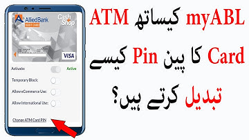 How to Change ATM card pin with myAbl app