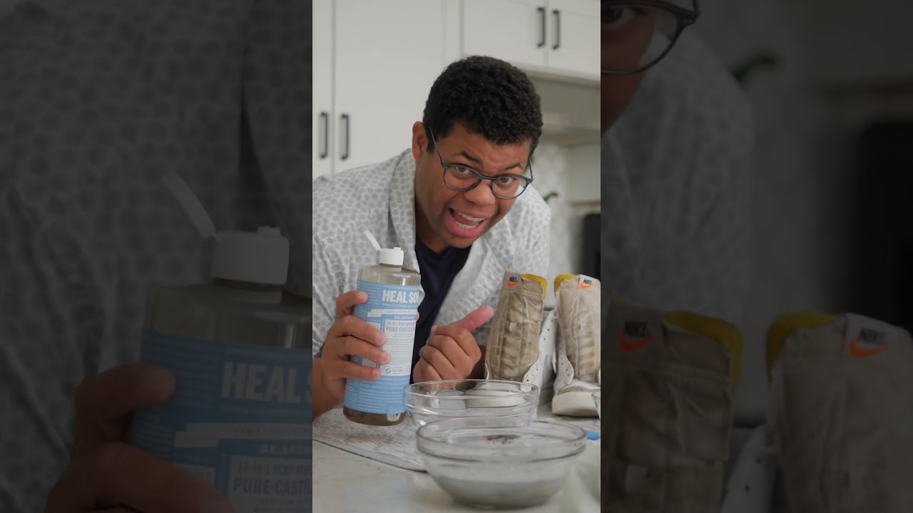 How to make DIY natural shoe cleaner 👟  #lifehacks #shoes #diycleaning