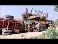 Mahindra 605 Di Arjun ultraTractor Trolley Accident Rescued by HMT tractor power pullin