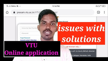 VTU ONLINE EXAMINATION FORM ERRORS WITH SOLUTIONS