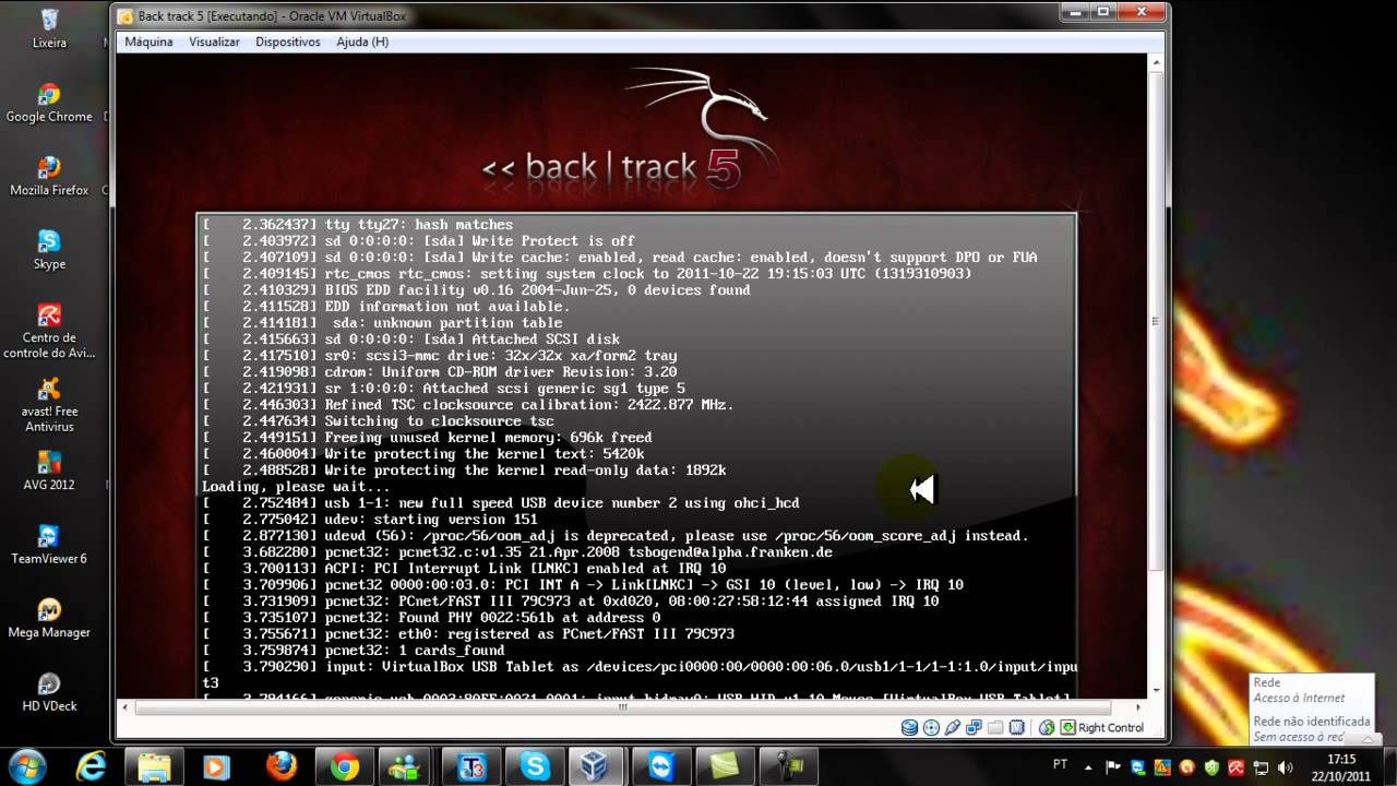 backtrack 5 baixando e instalando no virtual box - YouTube