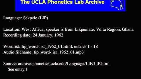 Sekpele audio: lip_word-list_1962_01