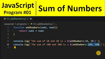 JavaScript Program 1 - How to Add Two Numbers in JavaScript | Programming For Beginners