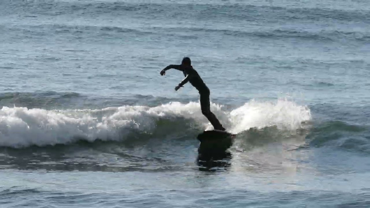 寒波襲来の湘南で