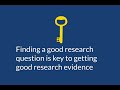 What makes a good research question?