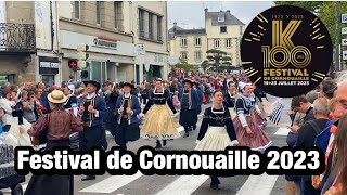 [4] FESTIVAL DE CORNOUAILLE 2023 Quimper 100 ans  triomphe des sonneurs. Grand défilé