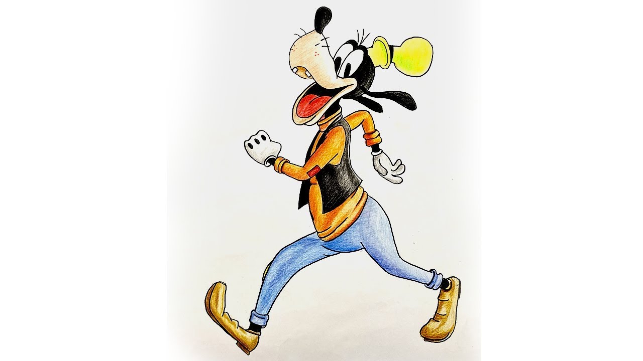 How to Draw Goofy Cartoon Full Body - Easy Pencil Sketch Drawing ...