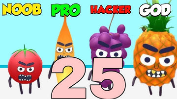 NOOB vs PRO vs HACKER in Hit Tomato 3D - All Levels Gameplay, New Fun Games (Android, iOS)