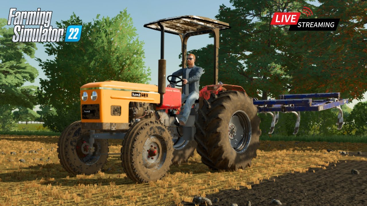 Fs 22 live gameplay l  Indian Tractor Game 