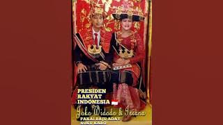 PRESIDEN INDONESIA Bpk Ir. Jokowi dengan Ibu Iriana Memakai Baju Adat Suku Karo - SUMUT