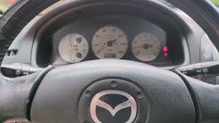 2003 Protege5 cold start  2003 Mazdaspeed Protege Bat Cold Start