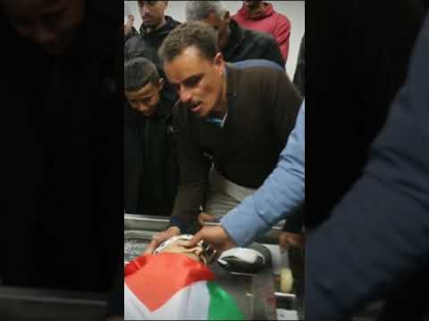 وداع الشهيد عمر عبد الحكيم اشتية الذي ارتقى برصاص الاحتلال خلال المواجهات في قرية سالم