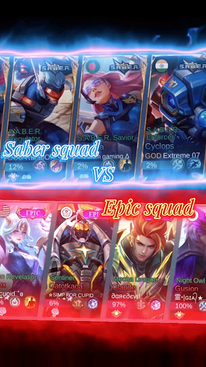 saber squad vs epic squad 😱#shorts #mlbb #mobilelegends