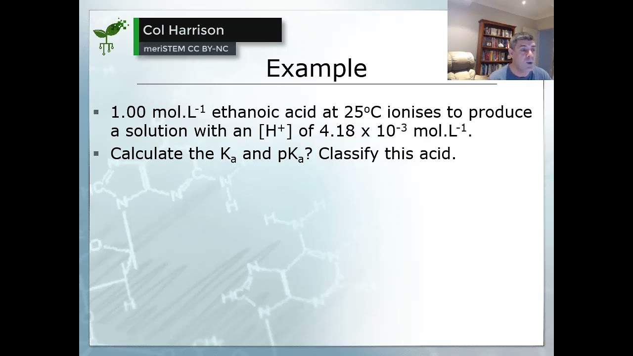 ⁣Calculate Kₐ and pKₐ example | Acids and bases | meriSTEM