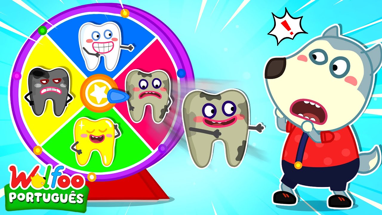 Wolfoo aprendem a importância de escovar os dentes com Roda Mágica | Wolfoo em Português