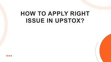 How to Apply Right Issue in Upstox?