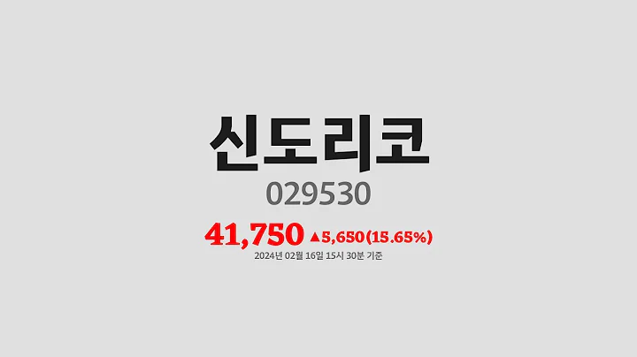 신도리코주가분석(029530) 2024년 02월 16일기준
