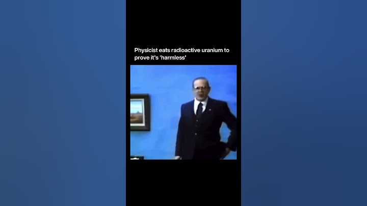 Physicist Galen Winsor Eats Radioactive Uranium, 1985