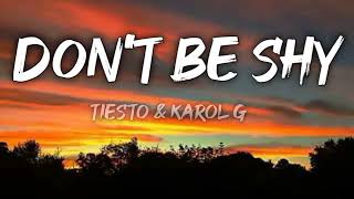 Tiesto & Karol G - Don't be Shy (Lyrics/Letra)