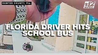 Florida driver accused of fleeing deputy, crashing into school bus with 19 children