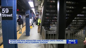 Man stabbed, shoved onto subway tracks in Manhattan