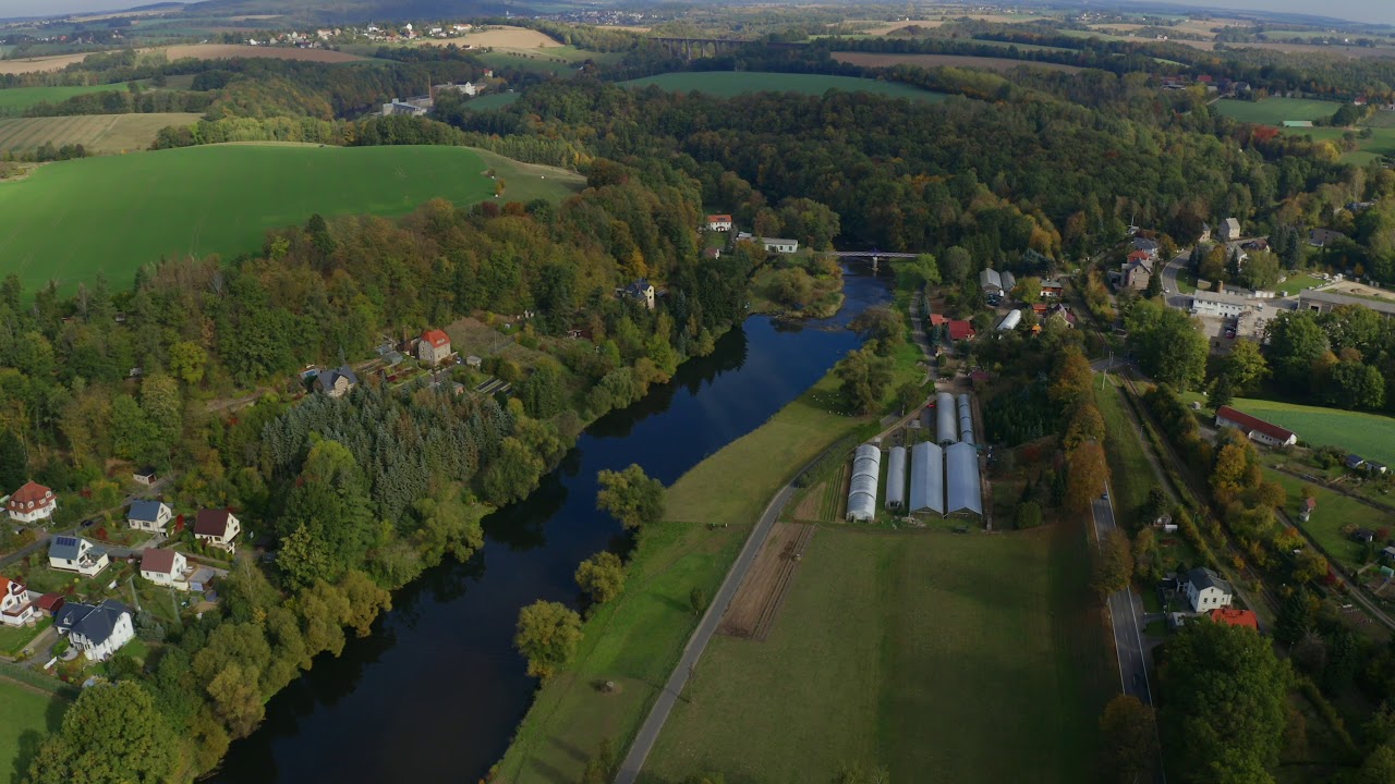 Lunzenau und die Mulde Mavic 2 Pro 4k
