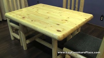 North Woods Log Dining Table from LogFurniturePlace.com