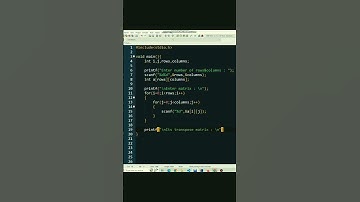 matrix in C language