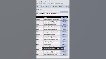 How to Validate Email Address in Google Sheets💯 #googlesheets #googlesheetstips #spreadsheet #excel