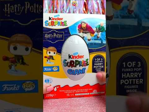 ASMR UNBOXING Harry Potter MEGA Kinder Chocolate Egg Review ❤️#shorts #asmr #chocolate #trending
