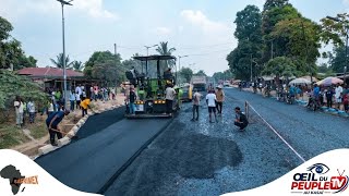 KANANGA : SAFRIMEX CONTINUE LE BITUMAGE SUR L'AVENUE DE L'AÉROPORT DE LUNGANDU