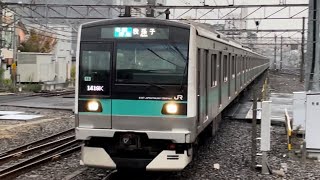 E233系2000番代ﾏﾄ16編成が警笛を鳴らしながら松戸駅4番線に到着するシーン（1419K）2022.11.20〜ジョイント音最高！〜