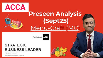 ACCA SBL September 2025 Preseen Analysis Menu Craft (MC)