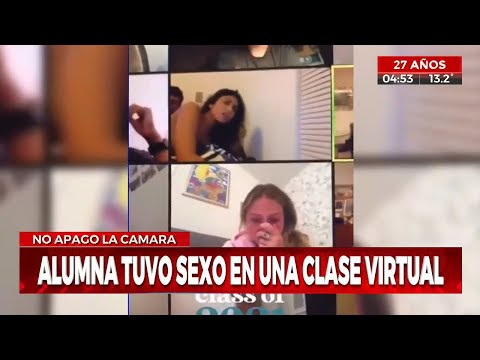 Tuvo sexo... ¡En plena clase virtual!