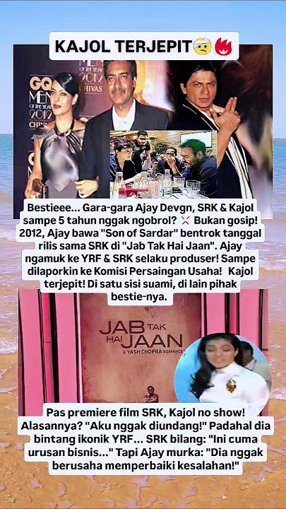 Kajol DIHARAMKAN Ngobrol sama SRK?! 🔥 Fakta Ketegangan Ajay Devgn vs Shah Rukh!