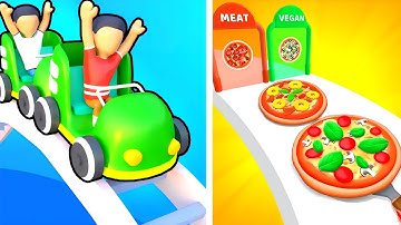 Cart Crash Game Level 1-5 I Want Pizza Game Levels 1-3 Gameplay | New