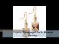 Bridal jewelry hayden champagne cubic zirconia earrings