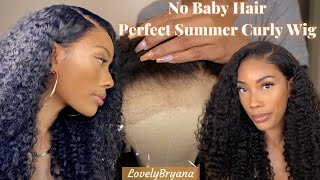 OMG!!😱 NO Baby Hair | The Perfect Summer Curly Clear Lace Front Wig | LovelyBryana x XRSBEAUTYHAIR