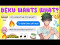 Deku ASKS BAKUGOU To UNDRESS HIM! 😳 BNHA Texts - MHA Chat - BakuDeku