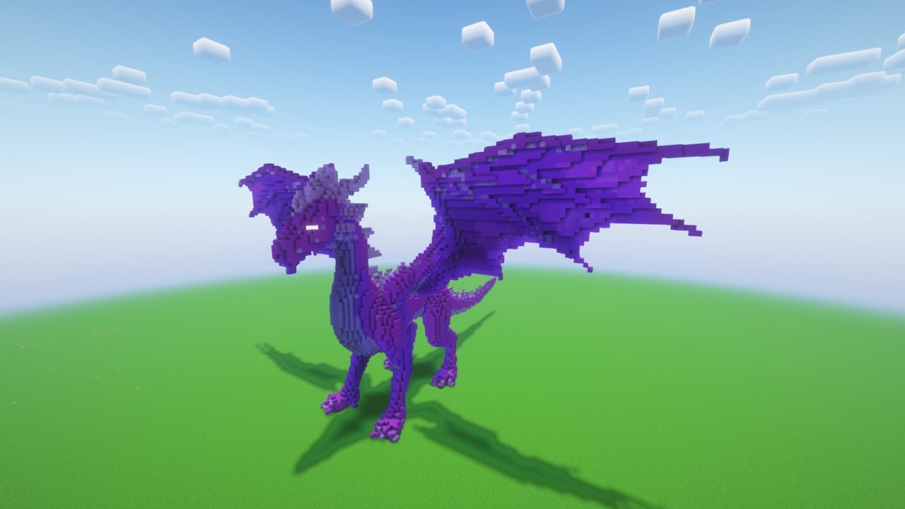 Download FREE - Minecraft Amethyst Dragon Statue
